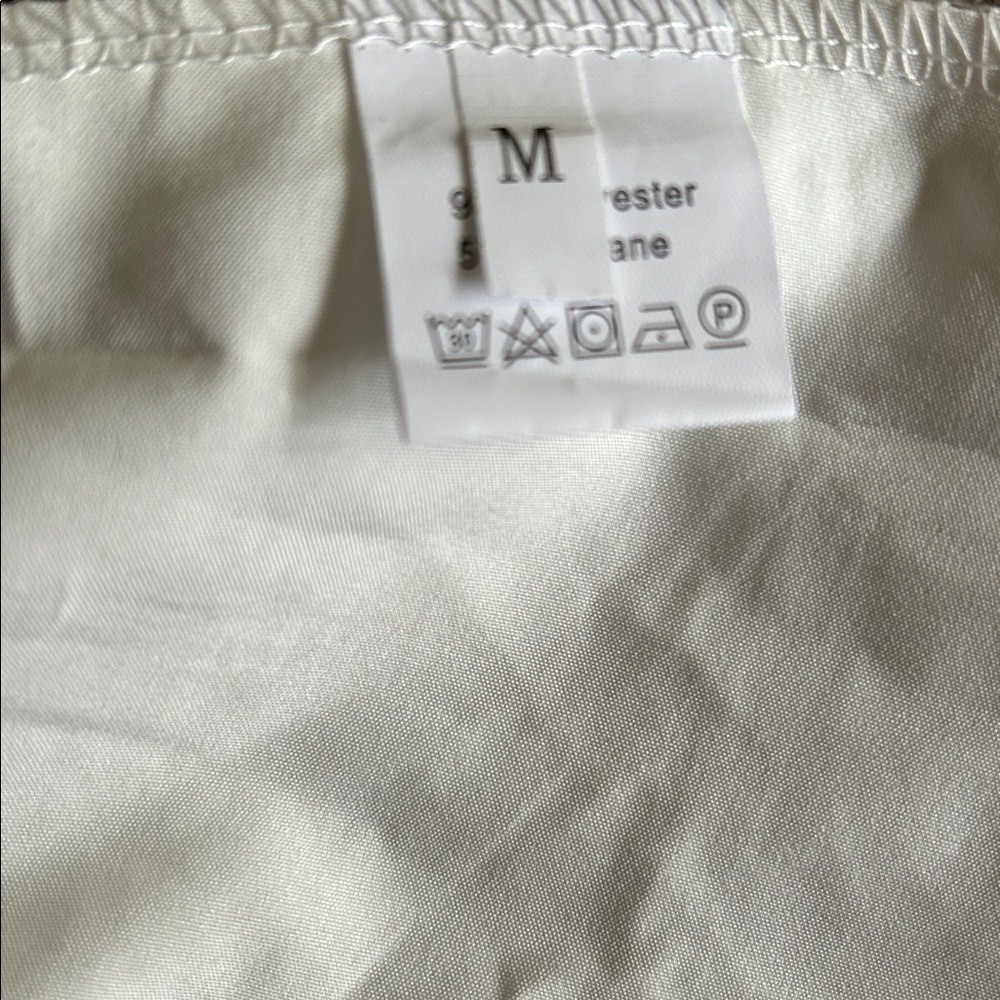 Silky White Lace Elastic Waist Whimsy Lined Skirt Size Medium - Picture 4 of 7